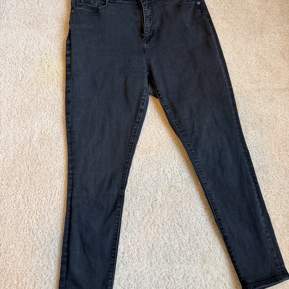 LOFT Black Skinny Jeans Size 8/29 Modern Fit Stretch Denim Mid Rise